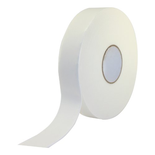 ProTapes Pro 3008A Acrylic Poly Foam Double Coated Tape, 1/8" Thick, 18 yds Length x 3/4" Width, White (Pack of 12)