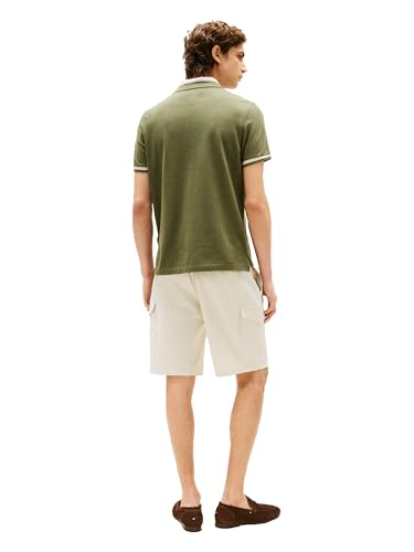 Tommy Hilfiger Men's Short Sleeve Casual Polo Shirts in Regular Fit with Stretch and Contrast Collar Designs4