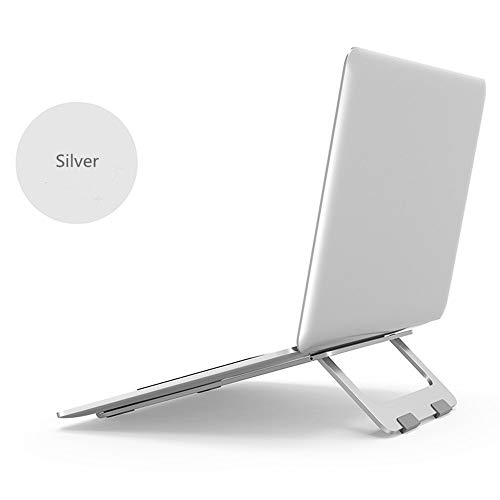 Zengyuan Support en aluminium pour ordinateur portable - Support pliable et portable - Argenté Cover