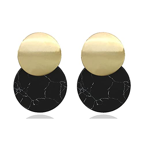 Boucles d'oreilles femme mode marine ronde et bijoux argentés