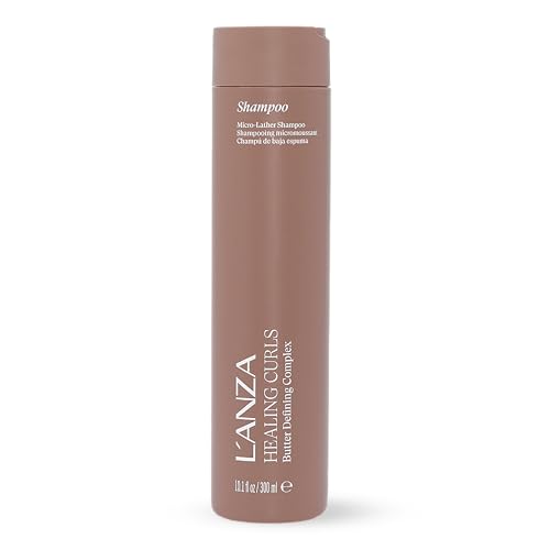 LANZA Healing Curls Butter Shampoo - Curly Hair Shampoo for a Creamy Color-Safe Cleanse and Refreshed Curls - Paraben and Sulphate Free Shampoo (8 Fl Oz)