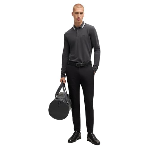 Polo droit manches longues en piqué de coton - vue 6