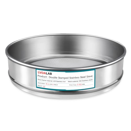 304 Stainless Steel Mesh Lab Sieve, 50 Mesh (0.355mm) Aperture Te...