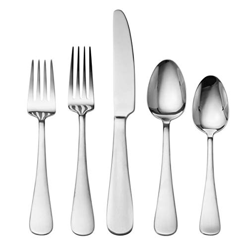 Gourmet Basics by Mikasa Symmetry Besteck-Set, 18/0 Edelstahl, 42 Cover