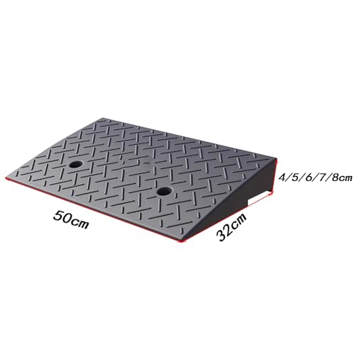 Rampa para vehículo de goma-plástico resistente 50x32x6 cm miniatura 2