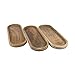 Samhita - Set di 3 vassoi ovali in legno di mango, perfetti per cibo/barbecue, per servire formaggio, sushi, snack e altro ancora. (30,48 x 12,7 x 1,90 cm)