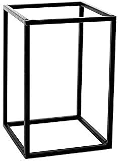 2 pcs 12-Inch Tall Black Matte Metal Geometric Rectangular Stands Flower Vase Holders Wedding Party Home Centerpieces