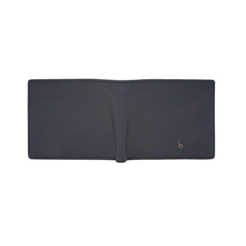 Image of United Colors of Benetton Men's Genuine Leather Global Coin Wallet Gweru - Navy | Slim Bifold with Secure Coin Pouch, 2 Compartments 4 Card Slots | Stylish Purse of Gents