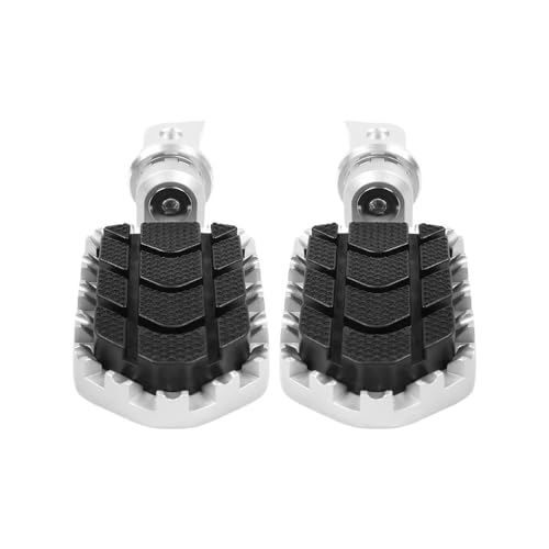 Repose-pieds moto argent avec cache pour NC750X et NC700 DCT