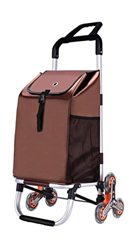 QUANLI Zusammenklappbarer Einkaufstrolley aus Aluminiumlegierung, tragbarer, faltbarer Einkaufswagen mit wasserdichter…