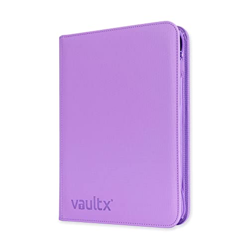 Image of Vault X 9 Pocket Zip Binder, 360 Cards, Exo-Tec Material, 20 Side-Loading Pages (Purple)