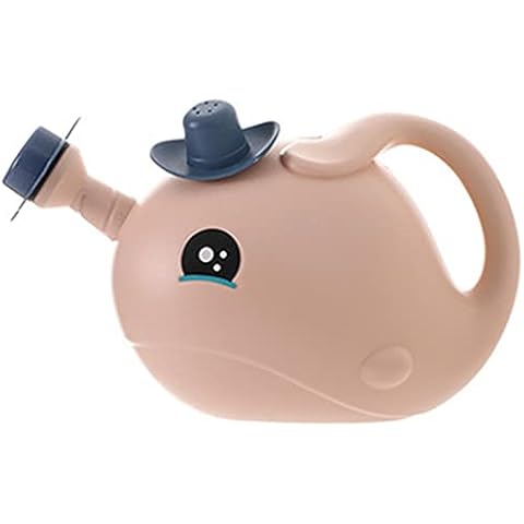 Suuwwn Whale Watering Can, Creative Cartoon Water Cans Long Spout Easy Pour Watering Can 1.2 Litre with Removable Shower Head Plastic Watering Pot for Garden Outdoor House Flower Bonsai Plant Cover