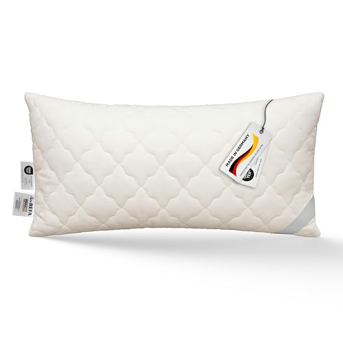 BEFA NATUR Kamelhaar Kopfkissen 40x80 cm, 100% Kamelhaarfüllung, Bezug aus...