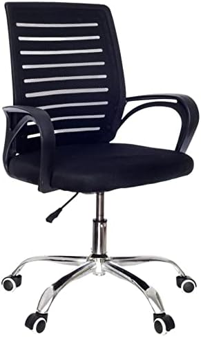 Cadeira de Escritório Secretária com Base Cromada com Rodinha For...