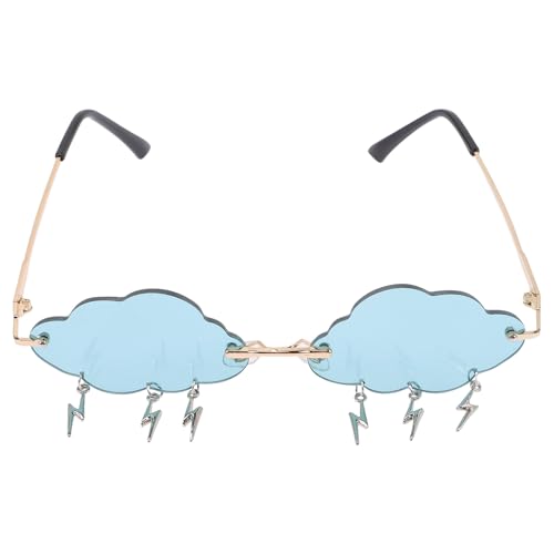 DIKACA Gafas de Sol sin Montura Estilo Nube Irregular Policarbonato Duradero Diseño Unisex para Fiestas y Sesiones de Fotos Accesorio Original para Disfraces y Eventos al Aire Libre