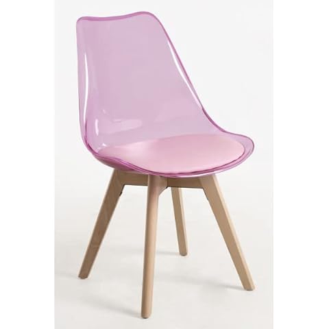 Regalos Miguel Silla Synk Transparente Rosa Cover