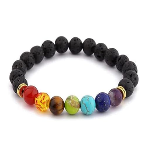 Pulsera Chakra. Brazalete Energético 7 Chakras. Piedras Preciosas Naturales