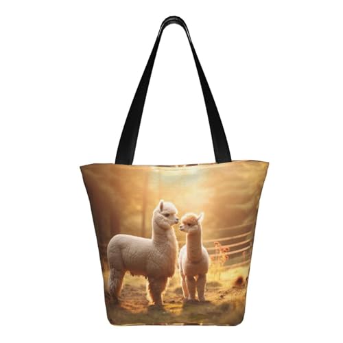 I Love Alpacas Print Comfortable Shoulder Bag Summer HandbagTravel Beach Work Daily Use Versatile Carry3