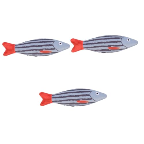 Giocattolo per animali con gatta: questi giocattoli per gatti con gatta a forma di pesce sono abbastanza grandi e leggeri consentire ai gatti di lottare con loro, e i gatti possono schiaffeggiarli sul pavimento e giocare per un po', in modo che non sentano soli anche quando sei tu occupato