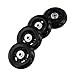 4 Pcs Super Silent Luggage Replacement Wheels for Suitcase - Rubber Wheel Roller Repair Kit with Bearings, 6mm Center ID, 40MM 41MM 60MM 70MM 75MM Options(75x24mm)