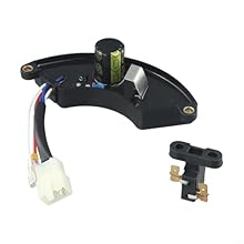 Complete Kit Includes AVR and Carbon Brush: Everything needed for generator voltage regulation-1 automatic voltage regulator and 1 carbon brush in package. Wide Compatibility with 10KW Generators: Designed for half-moon/round rectifier generators up ...
