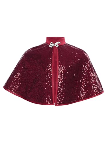 Kids Girls Bolero Shrug Cardigan Shiny Sequins Capelet Short Top Princess Shawl Wedding Bridesmaid Cape3