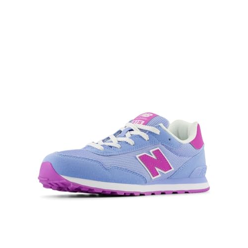 New Balance 515 V1 Lace-up Sneaker, Electric Sky/Passion Fruit, 4.5 Wide US Unisex Big_Kid