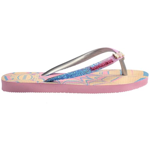 Havaianas Kids Slim Glitter Flip Flops - Kids' Summer Sandals for Girls - Buttercream, 3Y Big Kid4