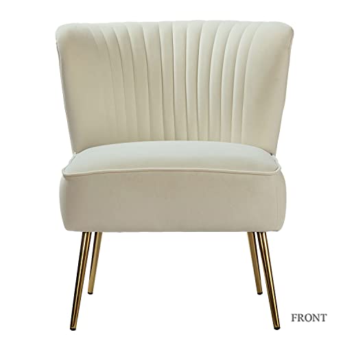 Sillón Plegable Moderno Suede Ivoire miniatura 3