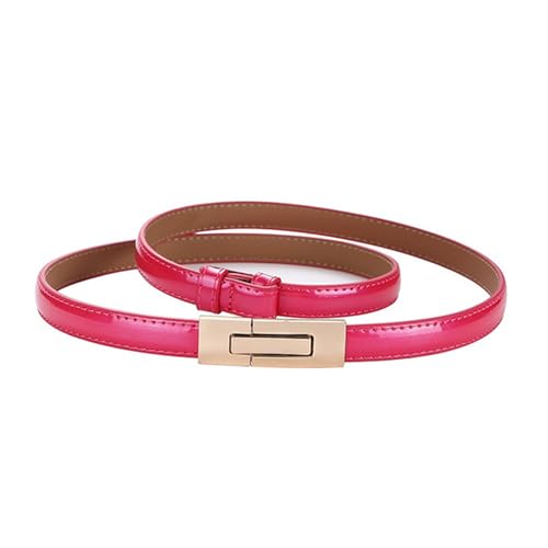 Earnda 3 Pack Women Skinny Waist Belt with Gold Buckle Adjustable Patent Leather Thin Belt for Dress Jeans Coat2