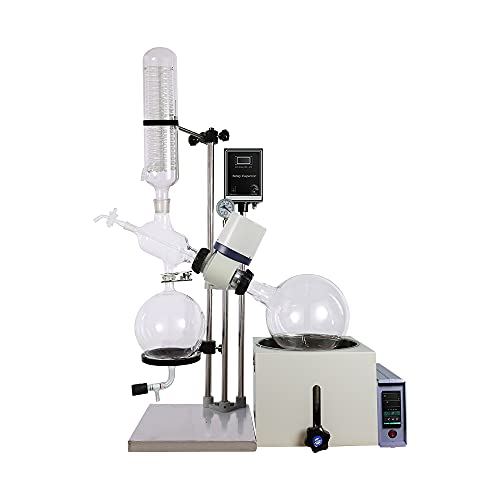 HNZXIB 5L Rotary Evaporator Lab Rotovap with Manual Lift Digital Controller 0-120rpm 110V