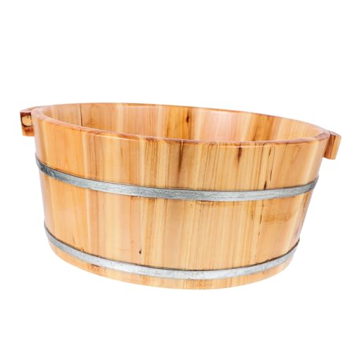 NOLITOY Wooden Foot Bath Bowl Soaking Bucket for Pedicure Heat Foot Bath Heat Functi