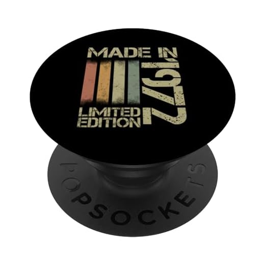 1972 Vintage Cumpleaños Retro Edición Limitada Hombres Mujer PopSockets PopGrip Intercambiable