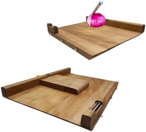 Adaptive Cutting Board One Handed – Wooden Cutting Board with 10 Spikes – Ideal for Stroke Patients, Disabled, Elderly – One-Handed Use – Non-Slip