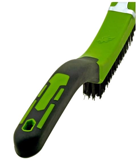 Blue Hawk Steel and ABS Plastic Wire Brush, 13.13 x 1.88 Inch, Blue, 4 x 22 Rows