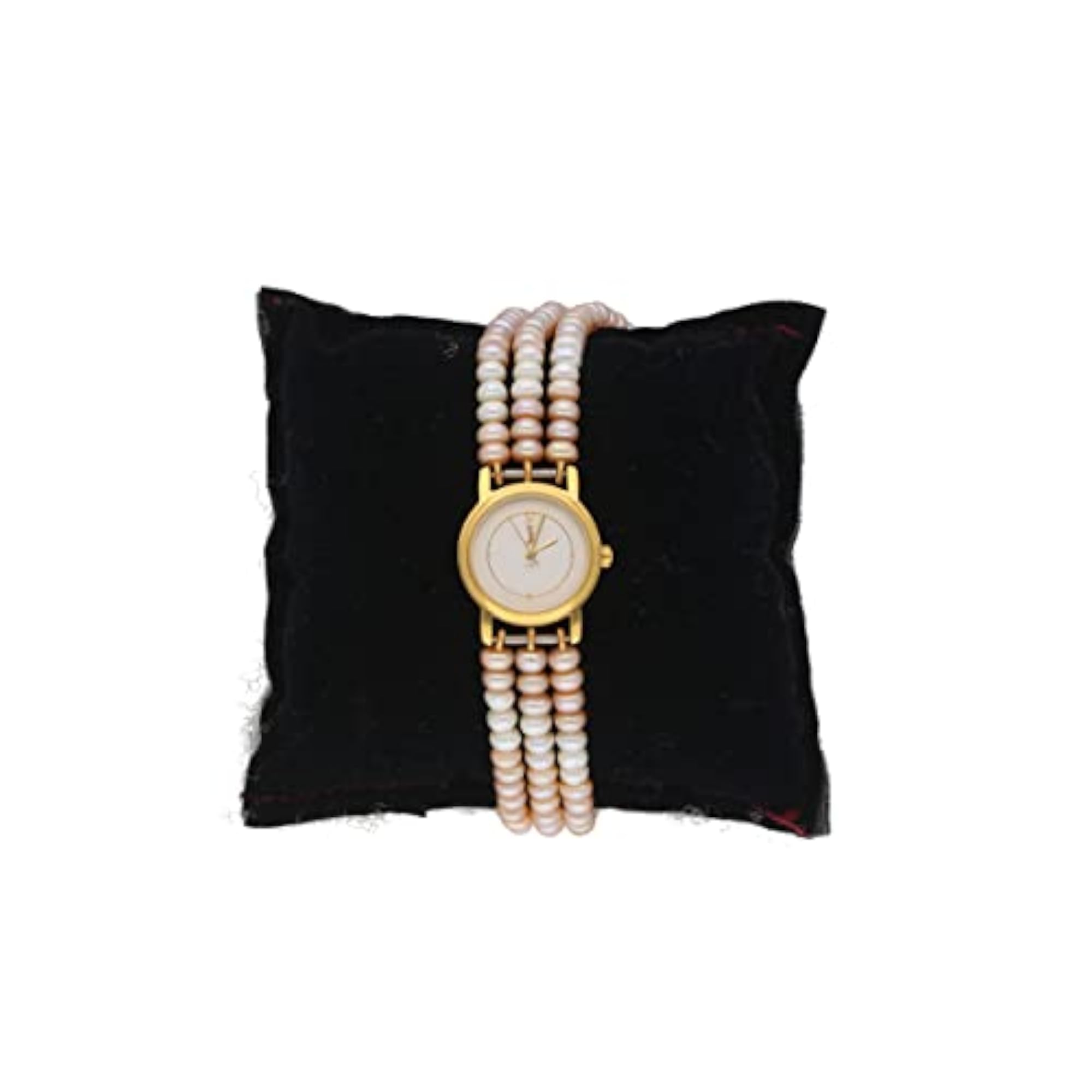 Waheeda 3 Lines Pearl Wrist Watch, Elegant Design