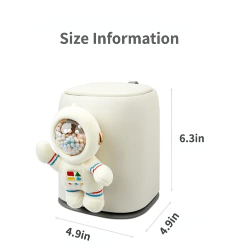 Image of egen Car Trash Can Bin with Lid Garbage Bags Small Cute Cartoon Storage Box Leakproof Mini Car Accessories Dustbin Organizer Container for Car Office Home Women Girl Kawaii