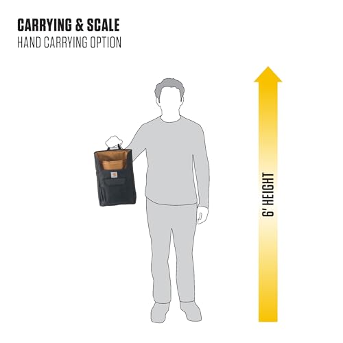 Carhartt Front Seat Car Organizer, Passenger Seat Storage & Organization for Books, Files, Folders, Laptop & More, Black