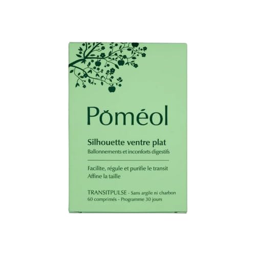 POMÉOL ǀ Complément Alimentaire confort digestif | Ventre plat, Transit, Digestion, Ballonnement, Détox - TransitPulse ǀ 30 jours ǀ Menthe poivrée, Fenouil, Chlorelle, Matricaire