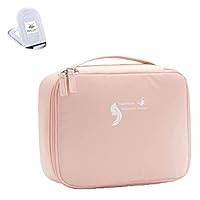 Seagull flight of fashion Cosmetic Bag , Make up Bag for Home & Travel ,Vanity Bag with Pouch for Brushes ,Toiletries , Cosmetics with Mobile Stand – 24 x 18 x 8 cm – Pink