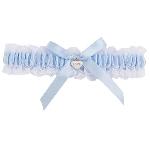 Jecdfs 1pcs blaues strumpfband hochzeit,garter belt,strumpfbänder mit spitzenperlen,strumpfbänder für die braut,Etwas Blaues, Traditionelles...