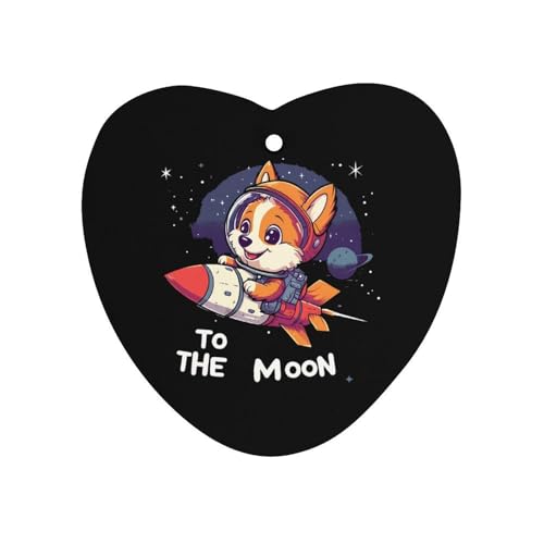 Corgi TO THE MOON Car Air Freshener Hanging Aromatherapy Tablets for Car Accessories Love form