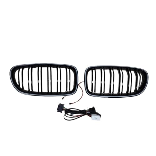 Calandre lumineuse Série 5 F10 F11 F18 kit carrosserie noir double ligne tuning
