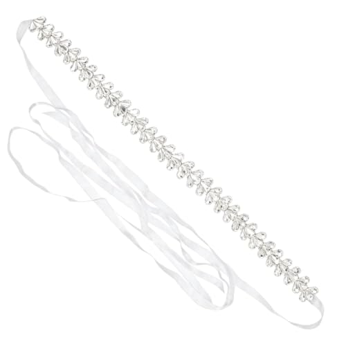 EVBOTGEE Ceinture à paillettes avec strass argentés pour femme