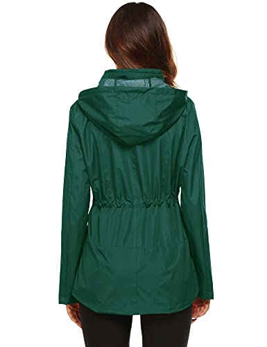 ZHENWEI Rain Jacket Women Waterproof with Lined Raincoat Outdoor Active Travel Hiking4