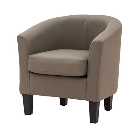 Sillón Italian Concept Patrizia en Piel Sintética Marrón grisáceo Medio Cover