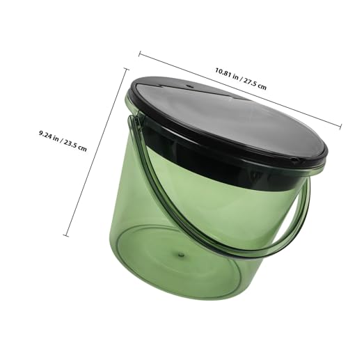 Caneca de basura verde portátil para residuos de té miniatura 2