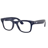 Meta Ray-Ban (Gen 2), Wayfarer Large, Shiny Cosmic Blue | Smart AI Glasses for Men, Women — 2X Battery Life — 3K HD — 12 MP Camera, Audio, Video Recording — Transitions® Sapphire Lenses — Sunglasses