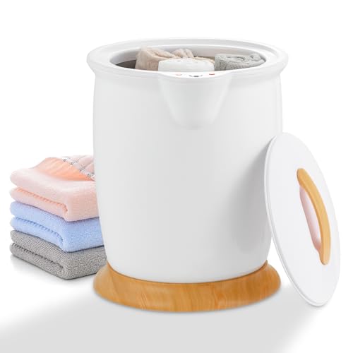 Happygrill Luxury Towel Warmer Bucket w/Fragrance Holder, Auto Shut Off, Fits Up to Two 40