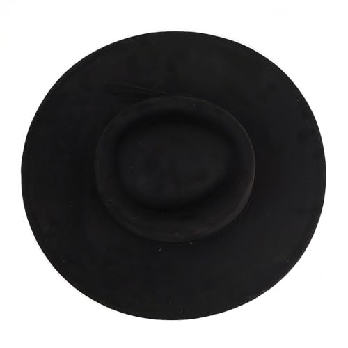 Image of LIDHAY Wide Brim Fedora Hat for Men Women Big Rancher Felt Hat Pork Pie Jazz Hat